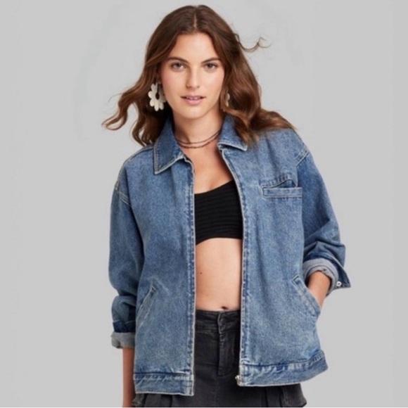 wild fable Jackets & Blazers - Classic Denim Jacket wild Fable oversized small